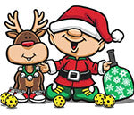 Pickleball Elf Holiday Note Cards (8X)