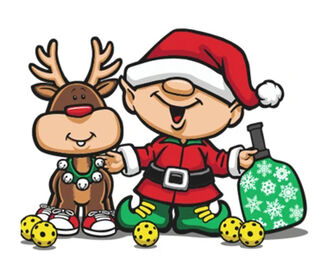 Pickleball Elf Holiday Note Cards (8X)