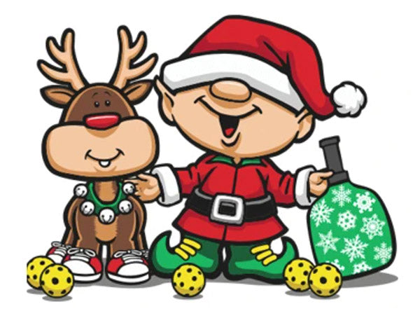 Pickleball Elf Holiday Note Cards (8X)