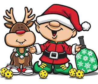 Pickleball Elf Holiday Note Cards (8X)