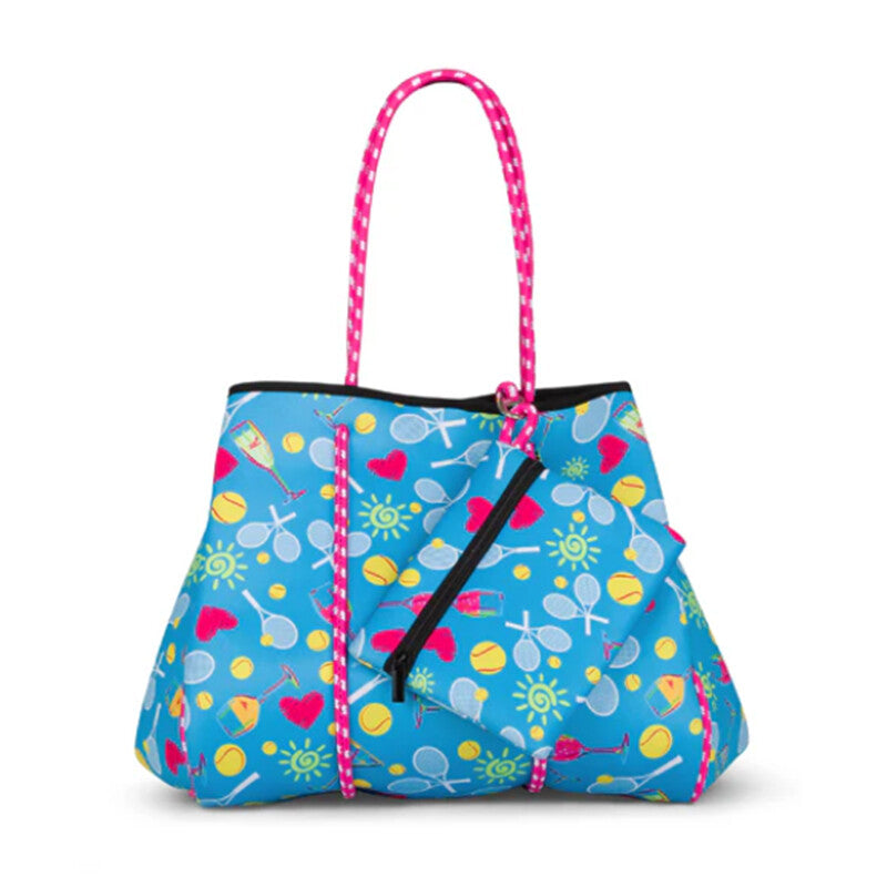Beach/Gym Tote & Pouch - Girl'S Weekend (Boozy Blue)