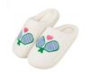 Queen Of The Court Pickleball Slippers (W)(Racquets)(White)