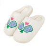 Queen Of The Court Pickleball Slippers (W)(Racquets)(White)
