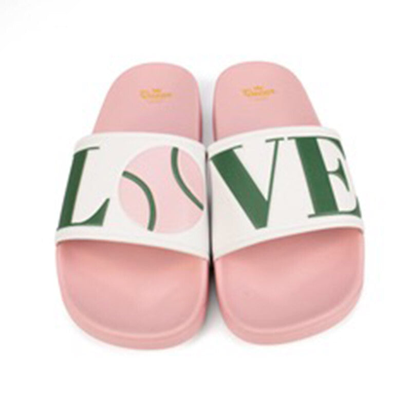Queen Of The Court Tennis Love Slides (W) (Pink)