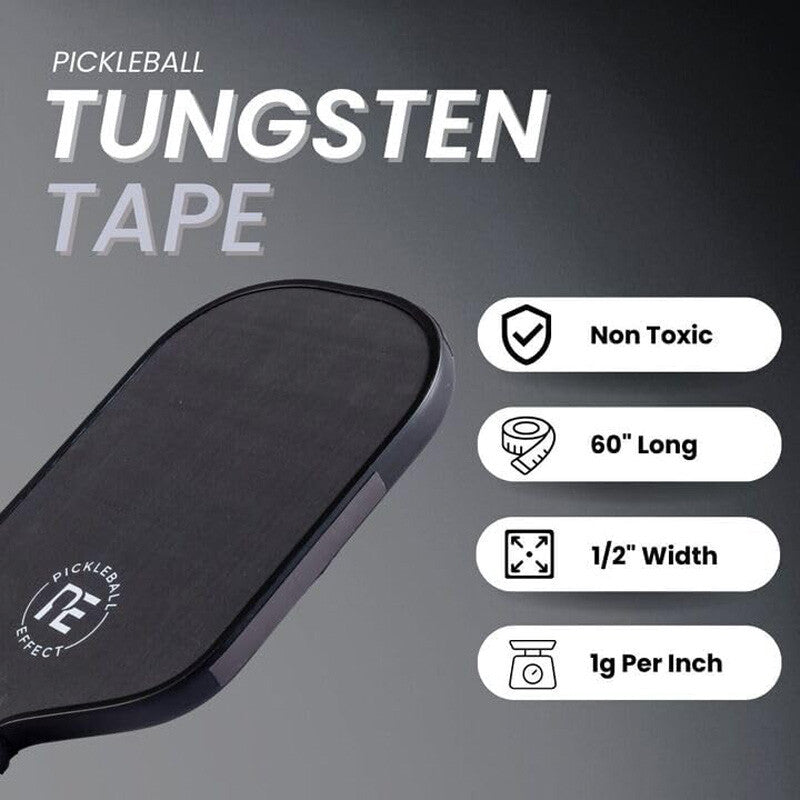 Pickleball Effect Tungsten Weighted Tape (1X) (Black) Pickleball Effect QPETT-BLK-OS