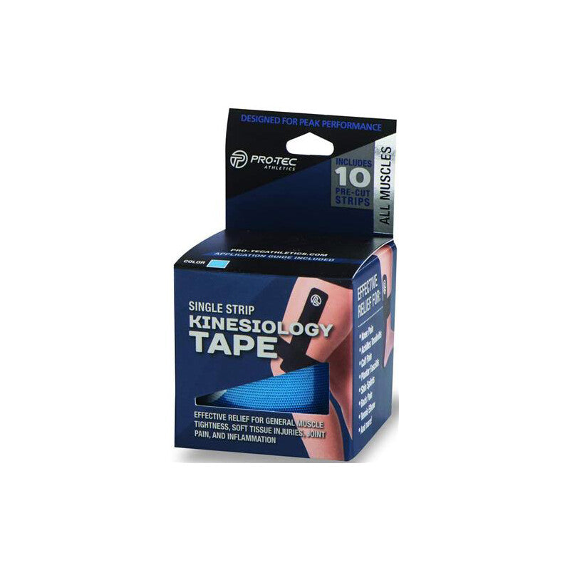Pro-Tec Single Strip Kinesiology Tape (10X)(Black) Pro-Tec