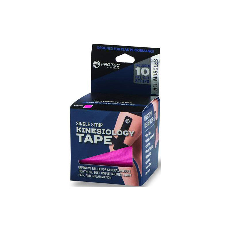 Pro-Tec Single Strip Kinesiology Tape (10X)(Black) Pro-Tec