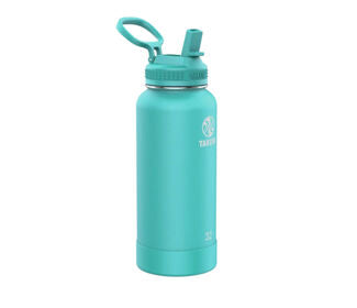 Takeya Pickleball Insulated Water Bottle W/Straw Lid (32Oz)(Teal)