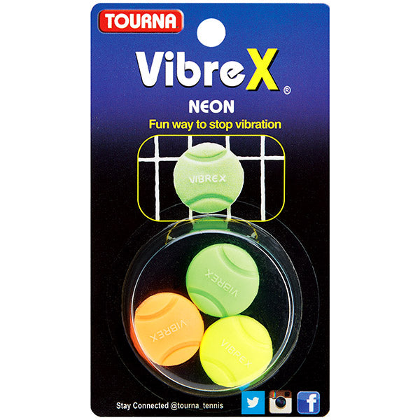Tourna Vibrex Neon Vibration Dampeners (3X) Tourna