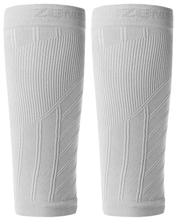 Zensah Calf/Shin Splint Compression Sleeves (White)