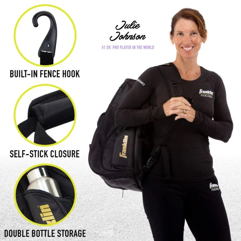 Franklin Elite Small Pickleball Duffle Backpack (Black)