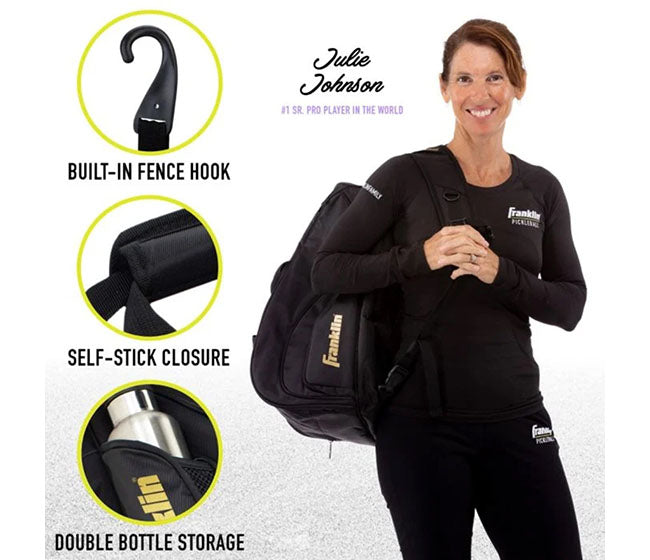 Franklin Elite Small Pickleball Duffle Backpack (Black)