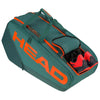Head Pro Racquet Xl 12R Bag (Dark Cyan/Orange)
