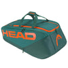 Head Pro Racquet Xl 12R Bag (Dark Cyan/Orange)