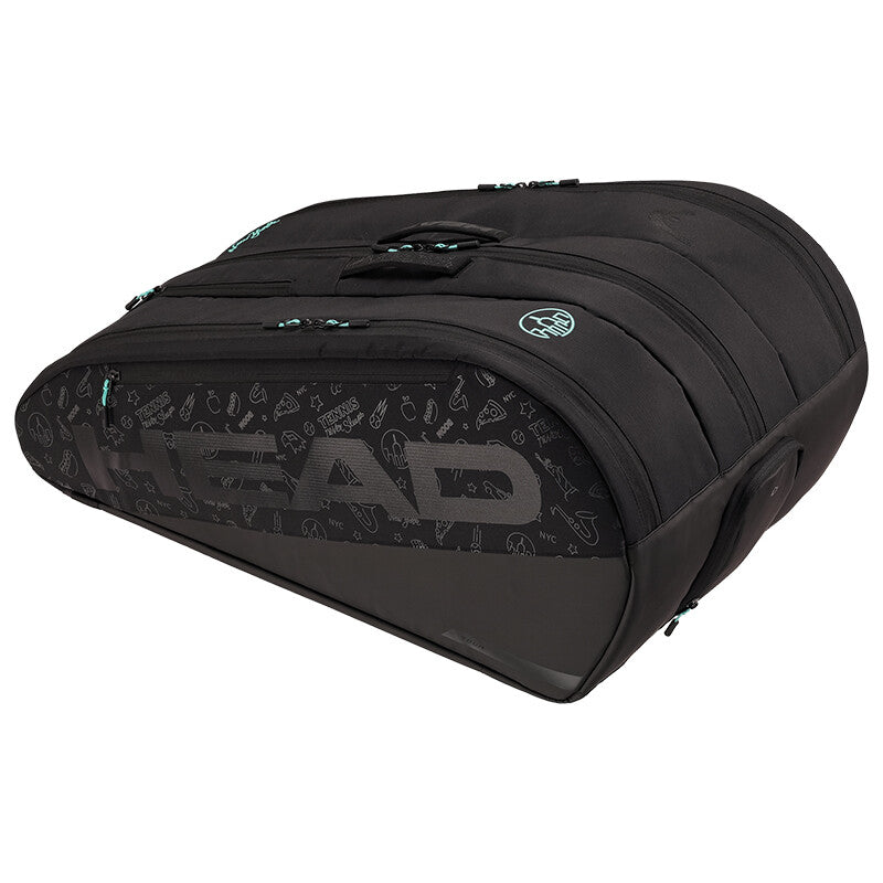 Head Tour 12-Racquet Bag Xl Neon (2025) (Black)