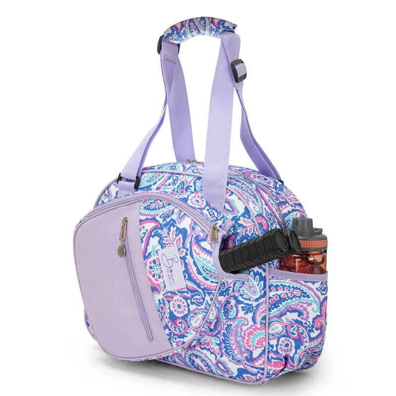 Born To Rally Pickleball Paisley Bag (Purple)