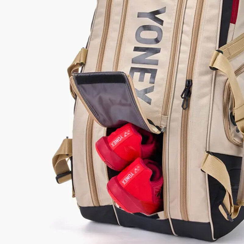 Yonex Gearlogic 9 Pack Racquet Bag (2026) (Beige)