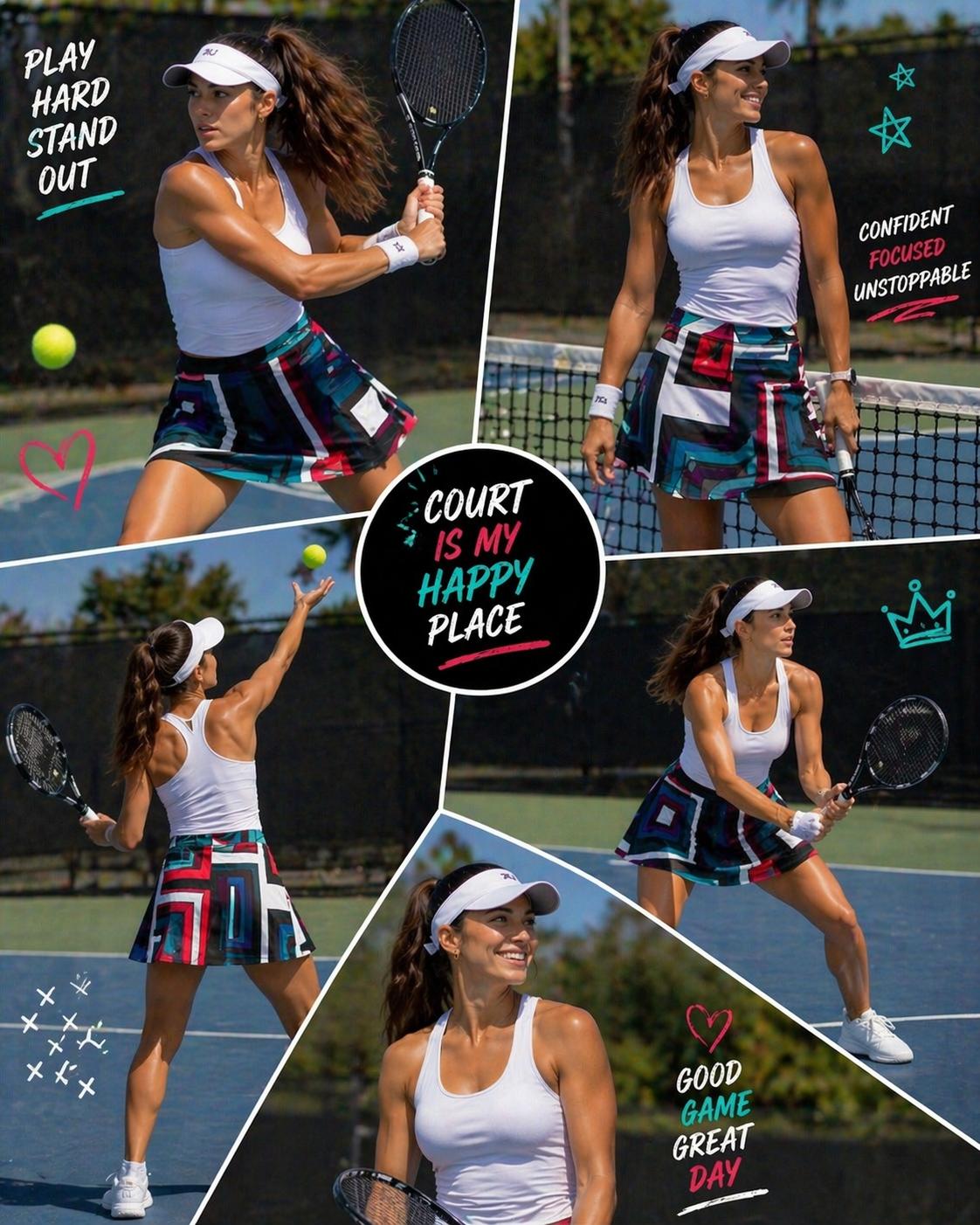 NU Sportswear Women’s Performance Tennis Skirt with Built-In Shorts