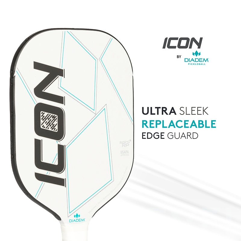 Diadem Icon Mid Weight Pickleball Paddle (White)