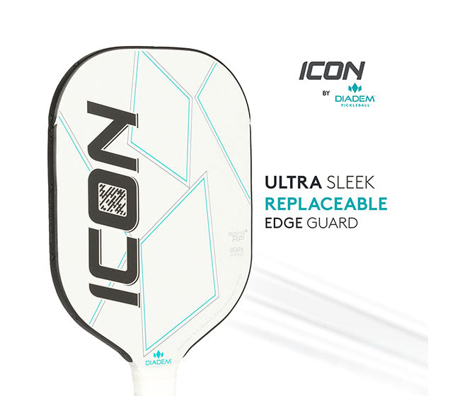 Diadem Icon Mid Weight Pickleball Paddle (White)