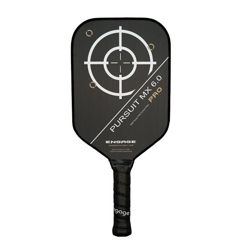 Engage Pursuit Pro Mx 6.0 Raw Carbon Fiber Lite Pickleball Paddle Engage YEPP1-BLK-OS