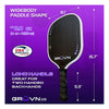 Gruvn Muvn-13S Raw Carbon Fiber Pickleball Paddle