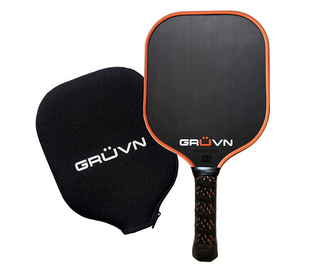 Gruvn Raw-13S Carbon Fiber Pickleball Paddle (Orange)