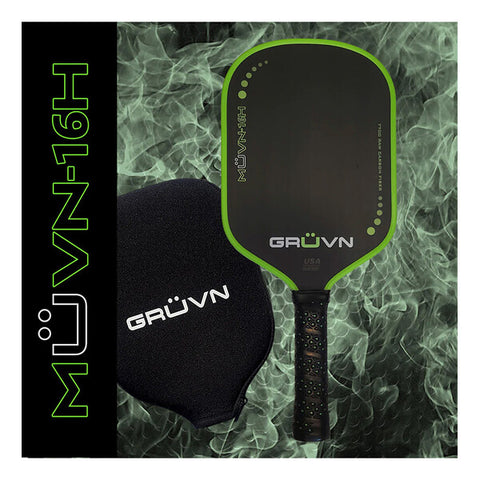 Gruvn Muvn-16H Raw Carbon Fiber Pickleball Paddle