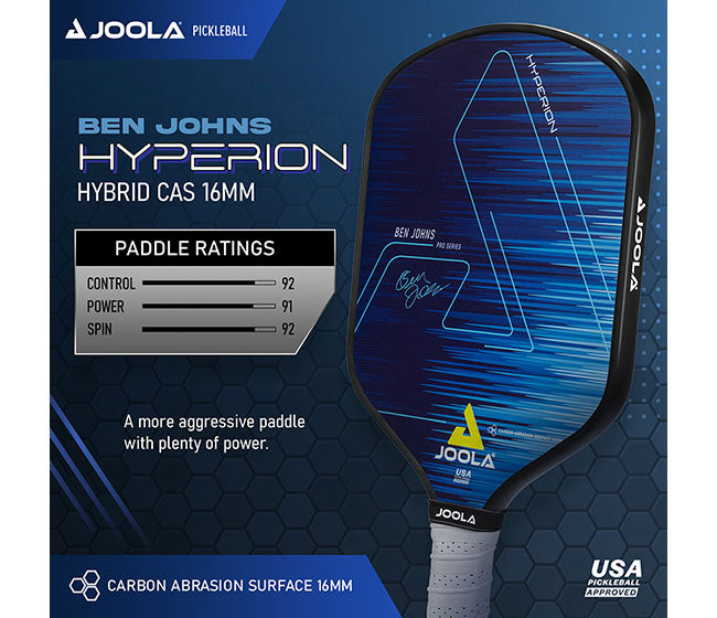 Joola Ben Johns Hyperion Cas 16Mm Pickleball Paddle