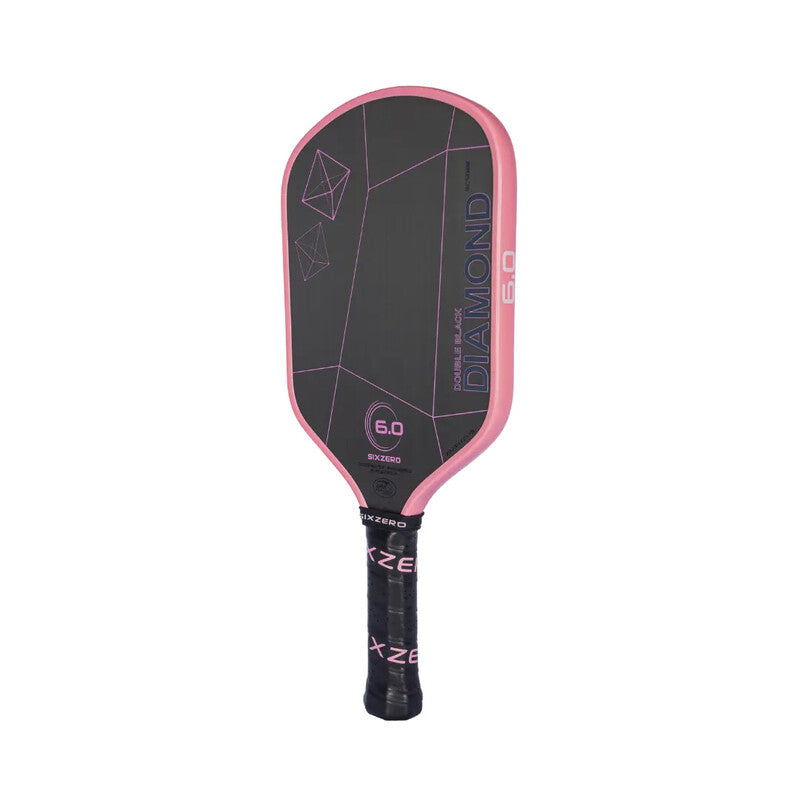 Six Zero Double Black Diamond Control 16Mm Pickleball Paddle (Black) Six Zero