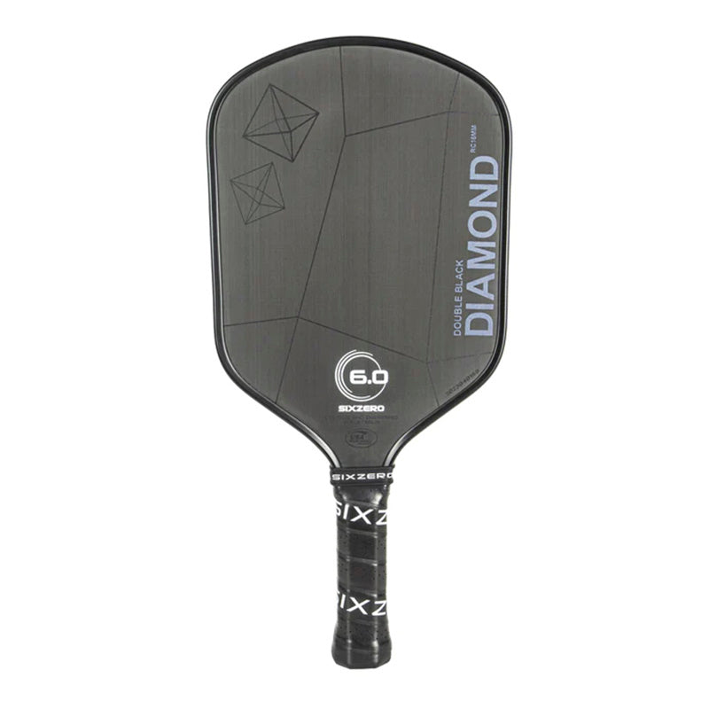 Six Zero Double Black Diamond Control 16Mm Pickleball Paddle (Black) Six Zero