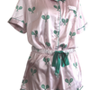 Tennis Pajama Satin Short Set - "Tennis Forever"