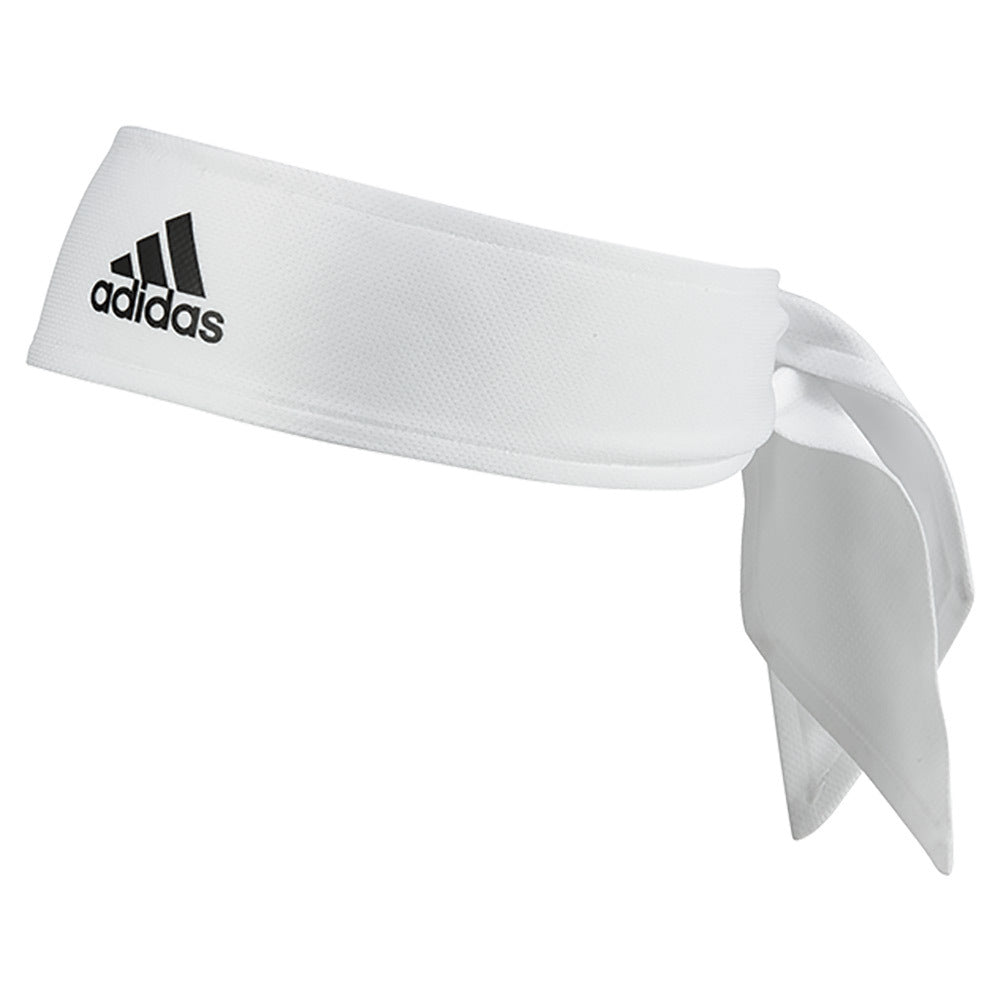 Adidas Tennis Tieband White and Black - Climalite Fabric - Stay Focused on Match - Lightweight