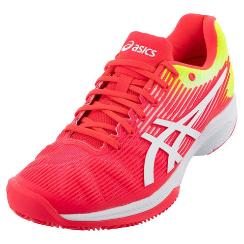 Asics Women's Solution Speed FF Tennis Shoes Laser Pink and White 1042A002-702