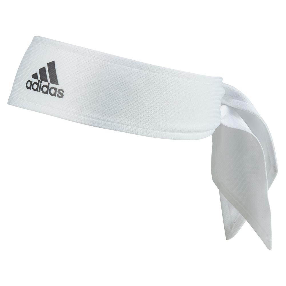 Adidas Tennis Tieband White and Grey Four - Climalite Fabric - Stay Focused on Match - Lightweight