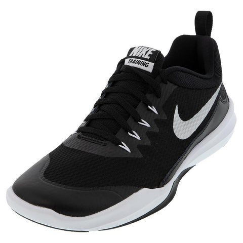Nike Men's Legend Trainer Shoes Black and Metallic Silver