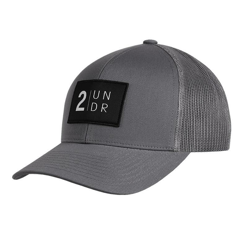 2UNDR Snap Back Mesh Hat (Grey) Adjustable Snap Back - Improved Comfort