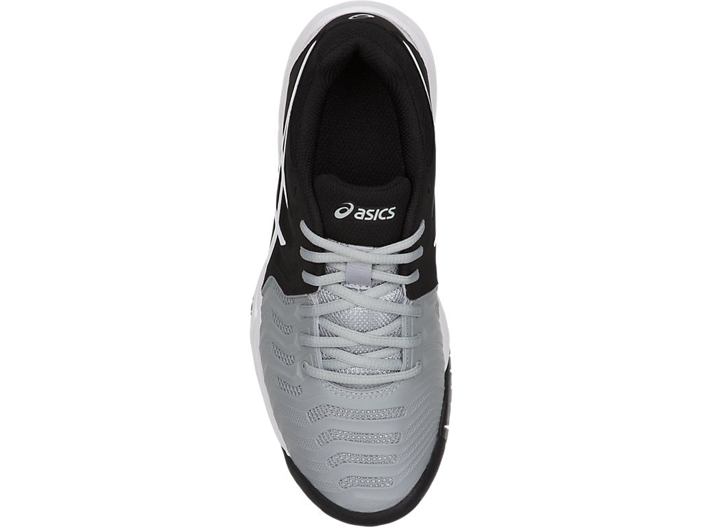 Asics Gel Resolution 7 Kids Shoes, Mid Grey/Black/White