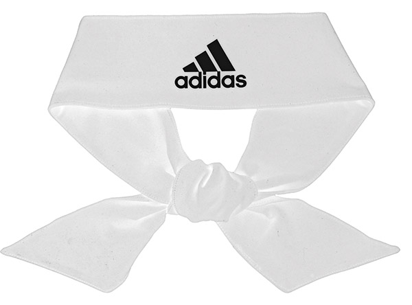 adidas Alphaskin Tie Headband (White) - Breathable Fabric For Best Sports Performance