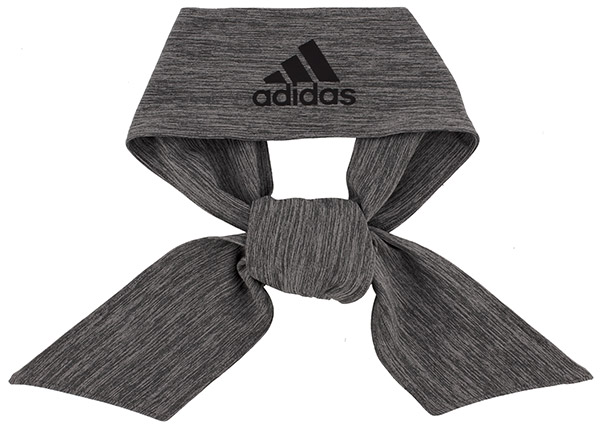 adidas Alphaskin Tie Headband (Dark Grey)