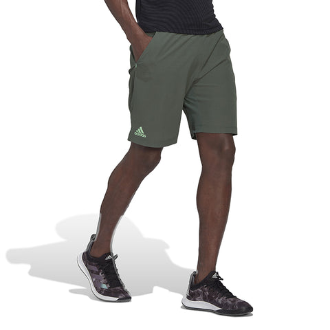 adidas Ergo 7" Short (M) (Green) - Adidas Authentic Sport Shorts - Stretchy Fabric