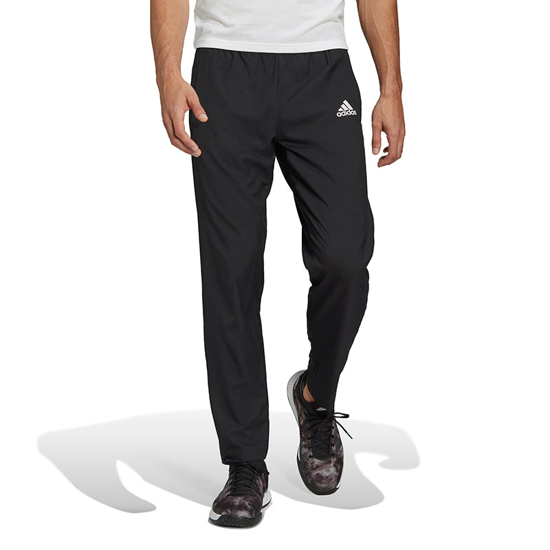 adidas Stretch Woven Tennis Pant (M) (Black) Stretchy Fabric - Regular Fit - Aeroready