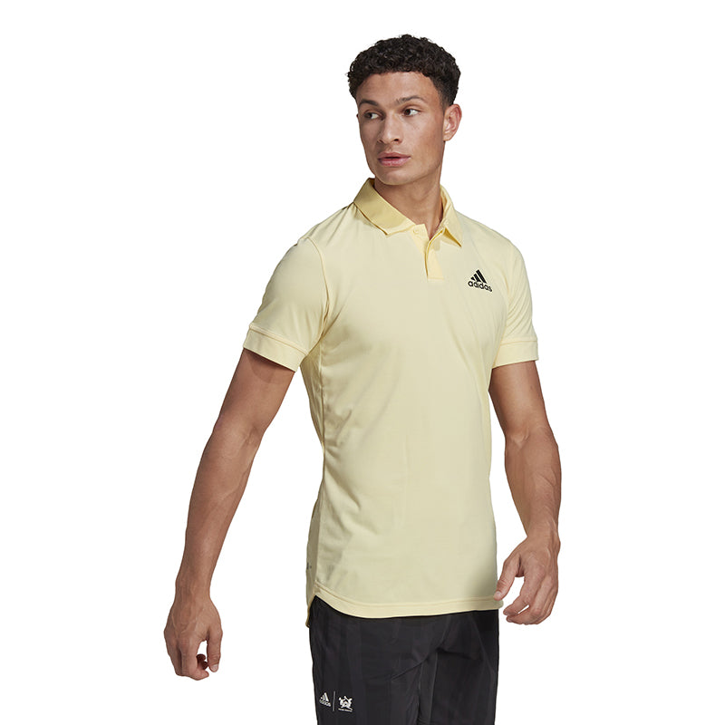 adidas New York Freelift Polo (M) (Almost Yellow) Single Jersey - Breathable and Very Stretchy.