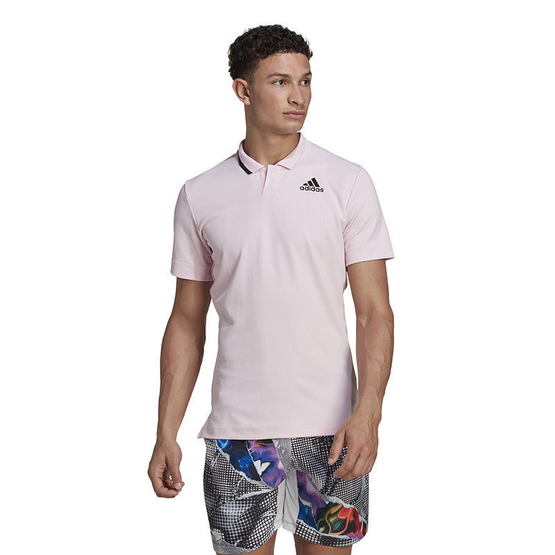 adidas US Series Polo (M) (Pink)  - Best for Athletes - Tennis Polo Top Quality - Breathable and Stretchy