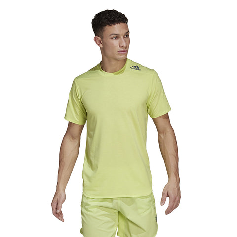adidas Designed 4 Sport Tee (M) (Lime) Fully Supported by Dynamic Cutlines and Stretchy