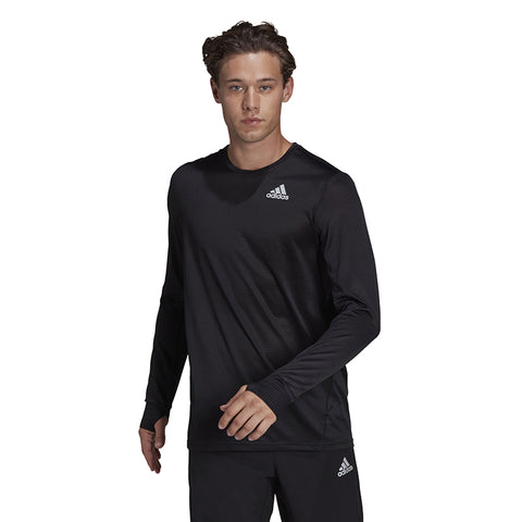 adidas Own the Run Long Sleeve (M) (Black) 100% Recycled Content -  Absorbs Moisture
