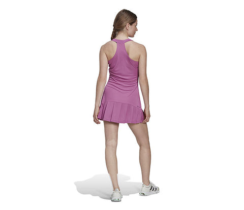 adidas Club Dress (W) (Purple) Moisture-Absorbent - Slim Fit and Pleated Mesh