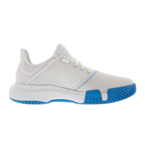 Adidas Women's GameCourt Tennis Shoes White and Shock Cyan
