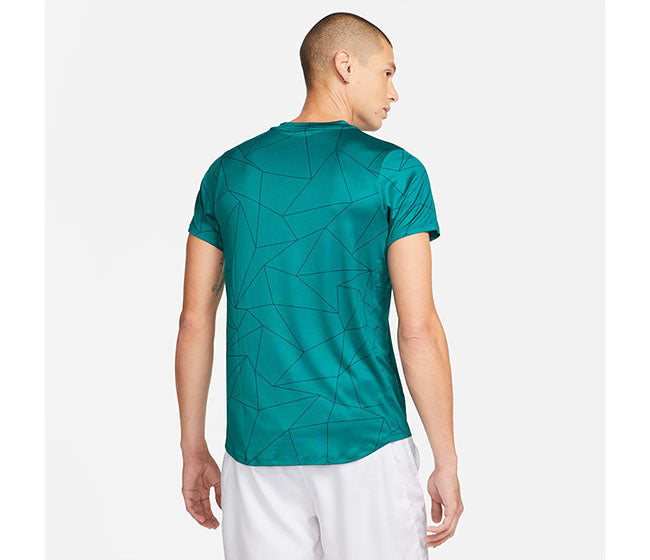Nike Court Breathe Advantage Printed Top (M) (Green)