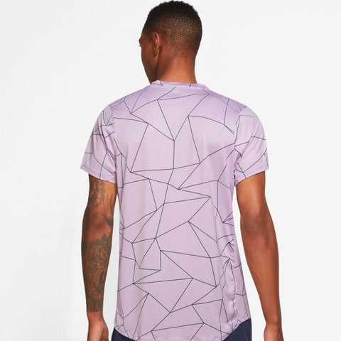 Nike Court Breathe Advantage Printed Top (M) (Light Purple)